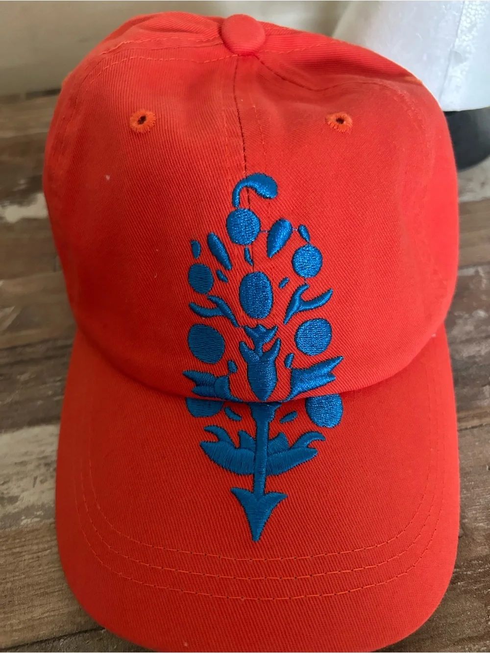 Free People NWT baseball cap hat rasperry orange